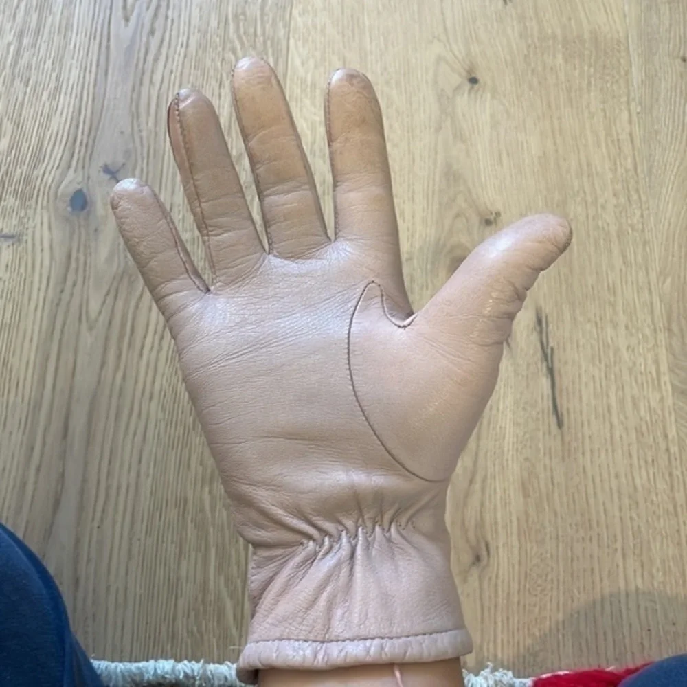 Fownes Genuine Leather Gloves Womens Pink Lined Size 7.5 Winter Gloves